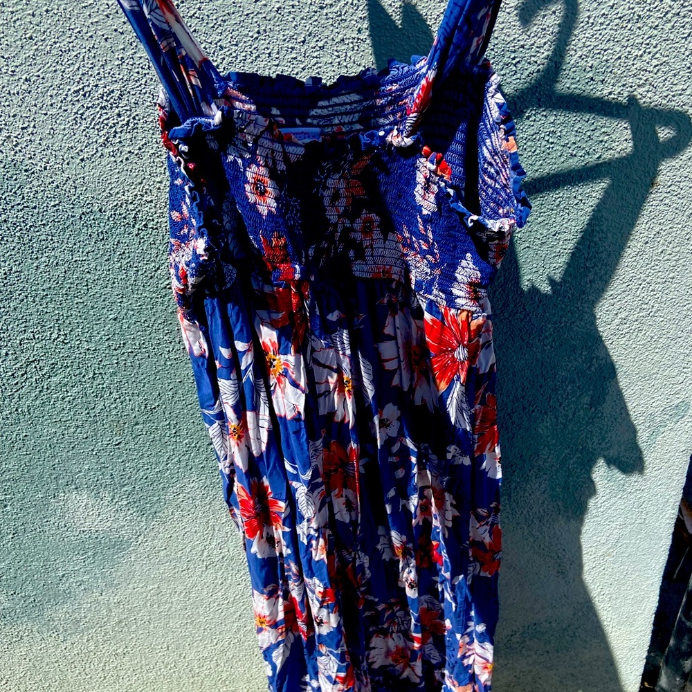 Blue floral Hawaiian sundress